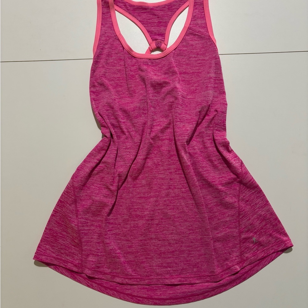 Danskin Now Pink Heathered Tank Top